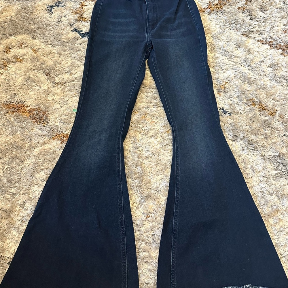 Women's Flared Blue Jeans
